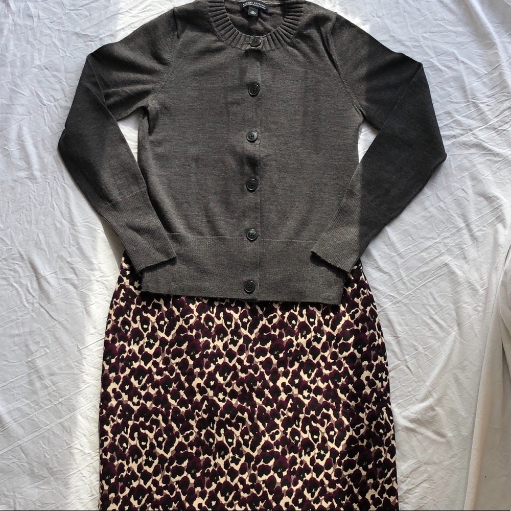 BANANA REPUBLIC Gray Merino Cardigan - Size M